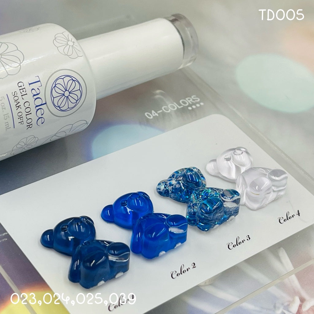 TD005 สีโทนน้ำเงินขาว 4 สี Tadee