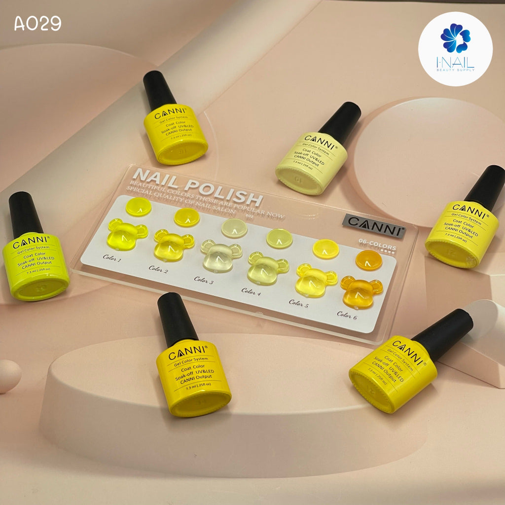 A029 สีโทนเหลือง 6 สี แบรนด์ Canni