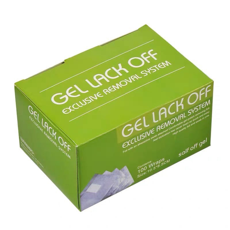 GLO001 ฟอล์ยพร้อมสำลีสำหรับห่อถอดสีเจล