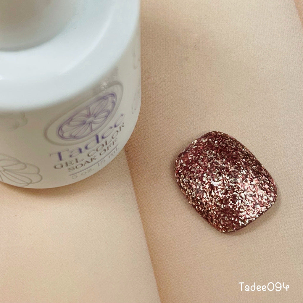 TD036 สีกลิตเตอร์โทน Pink Gold 4สี แบรนด์ Tadee