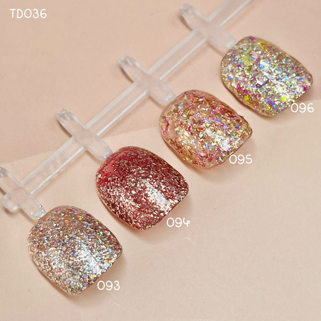 TD036 สีกลิตเตอร์โทน Pink Gold 4สี แบรนด์ Tadee