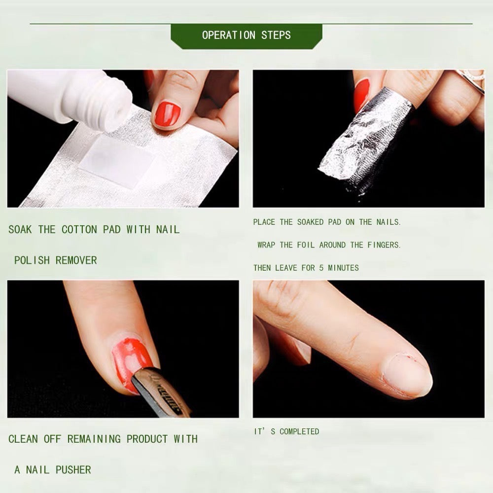 GLO001 ฟอล์ยพร้อมสำลีสำหรับห่อถอดสีเจล