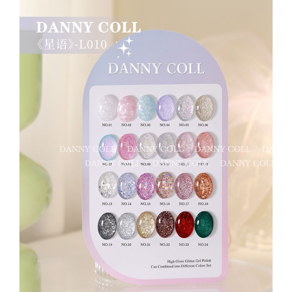 L010 เซตรวมสีกลิตเตอร์ 24 สี แบรนด์ Danny Coll