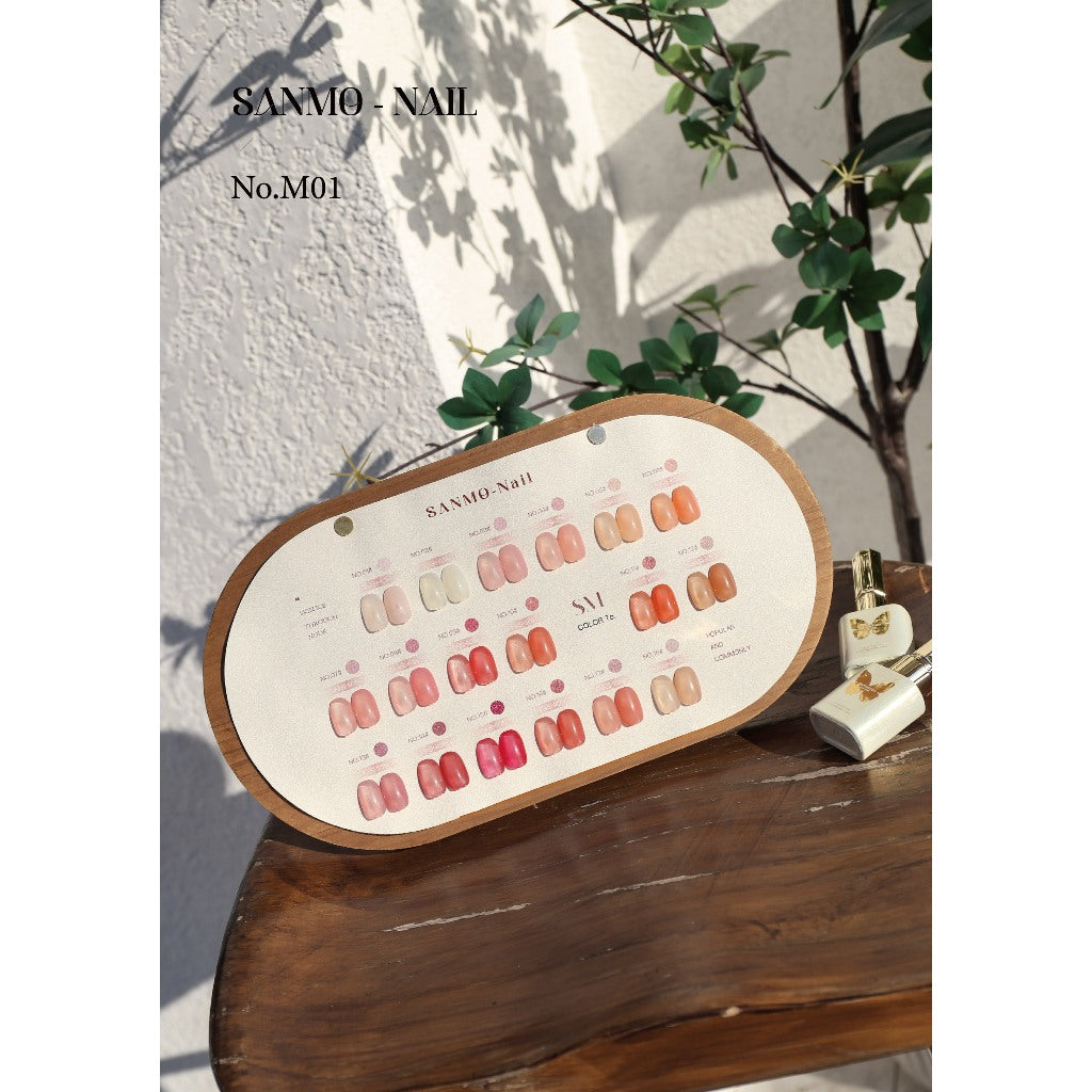 SANM005 สีไซรัปโทนชมพูธรรมชาติ 18 สี แบรนด์ Sanmo