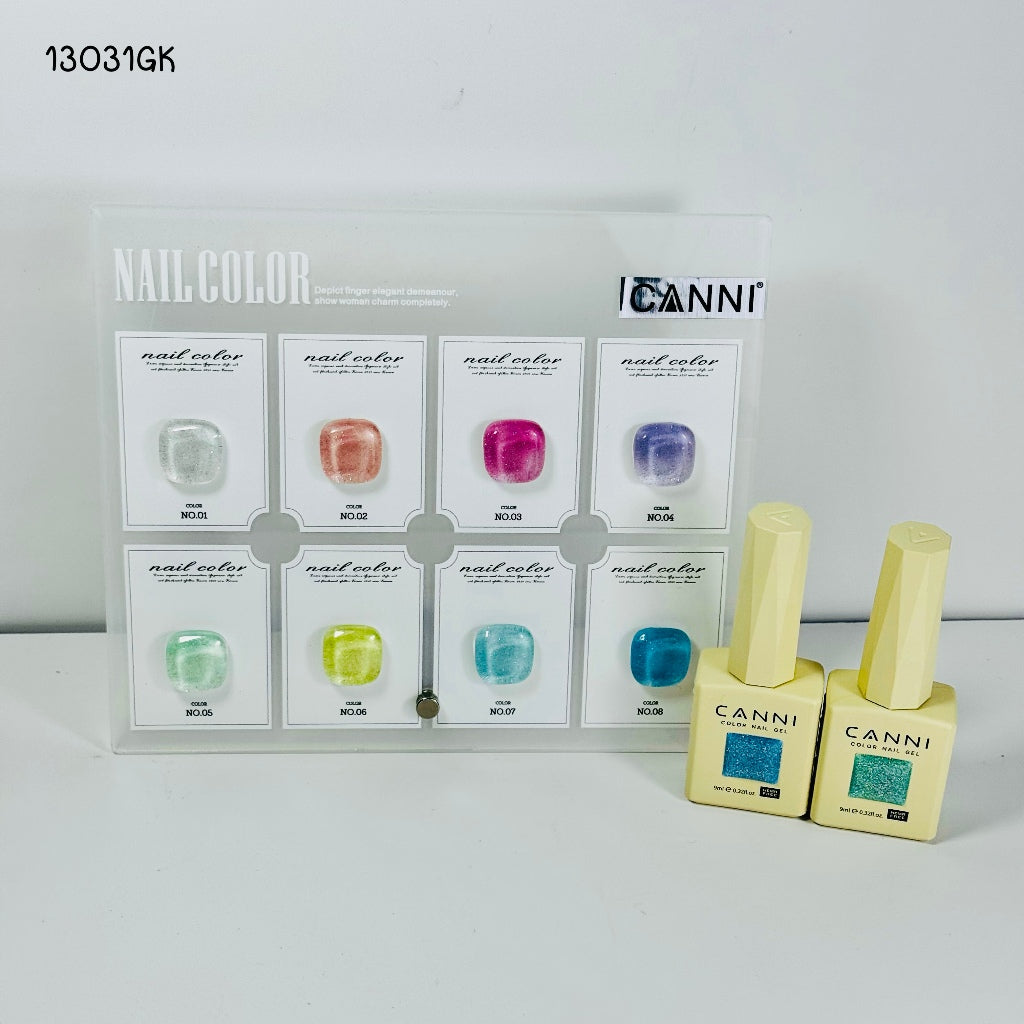 13031GK สีกลิตเตอร์โทนพาสเทล 8 สี แบรนด์ Cani