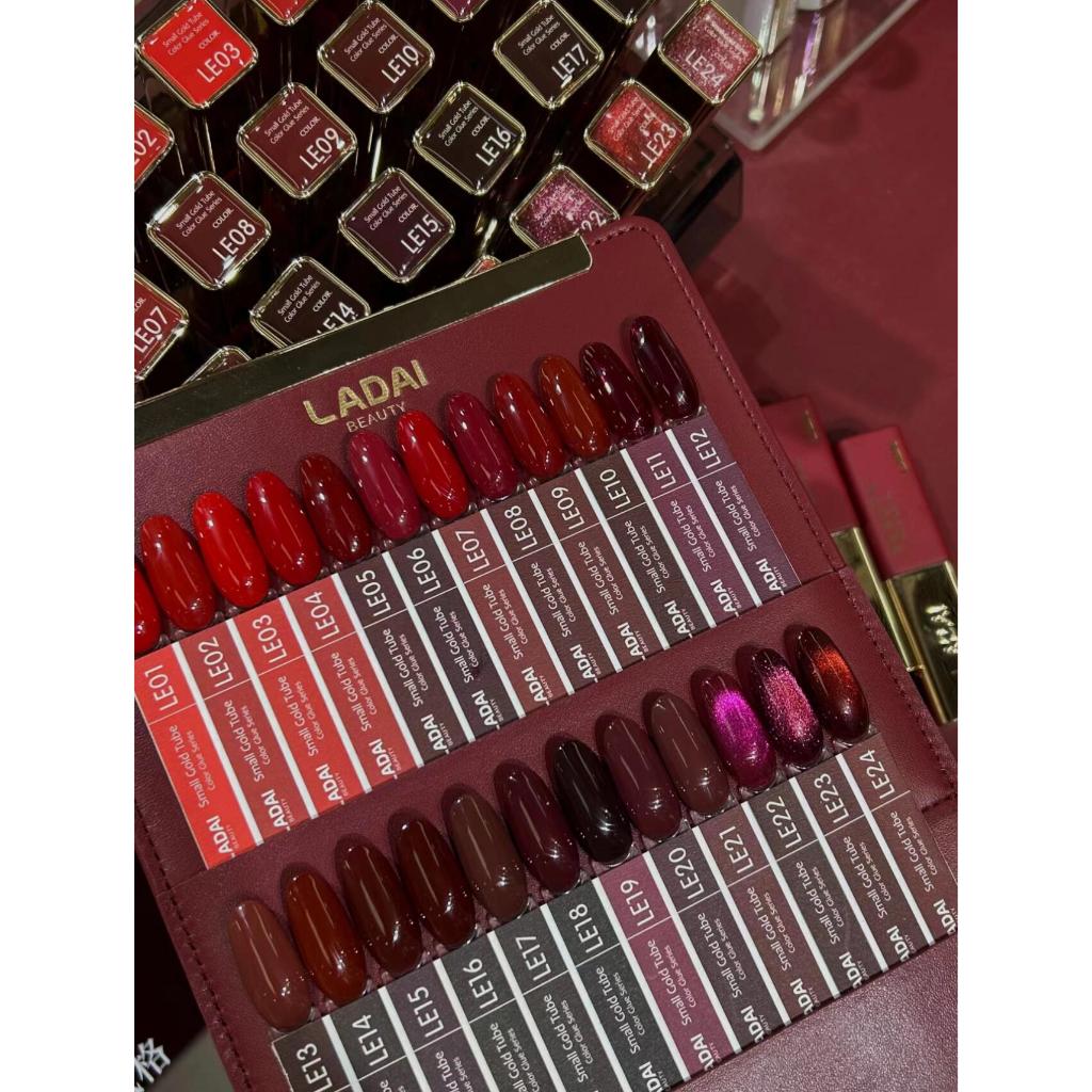 Lad001 สีโทนแดง 24 สี แบรนด์ Ladai