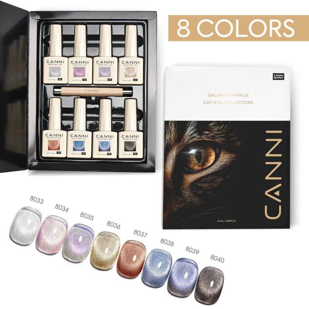ðĨHema Free & TPO FreeðĨCNHSET Canni Glitter āđāļĨāļ° Cat Eye āļĢāļļāđāļ 8 āļŠāļĩ