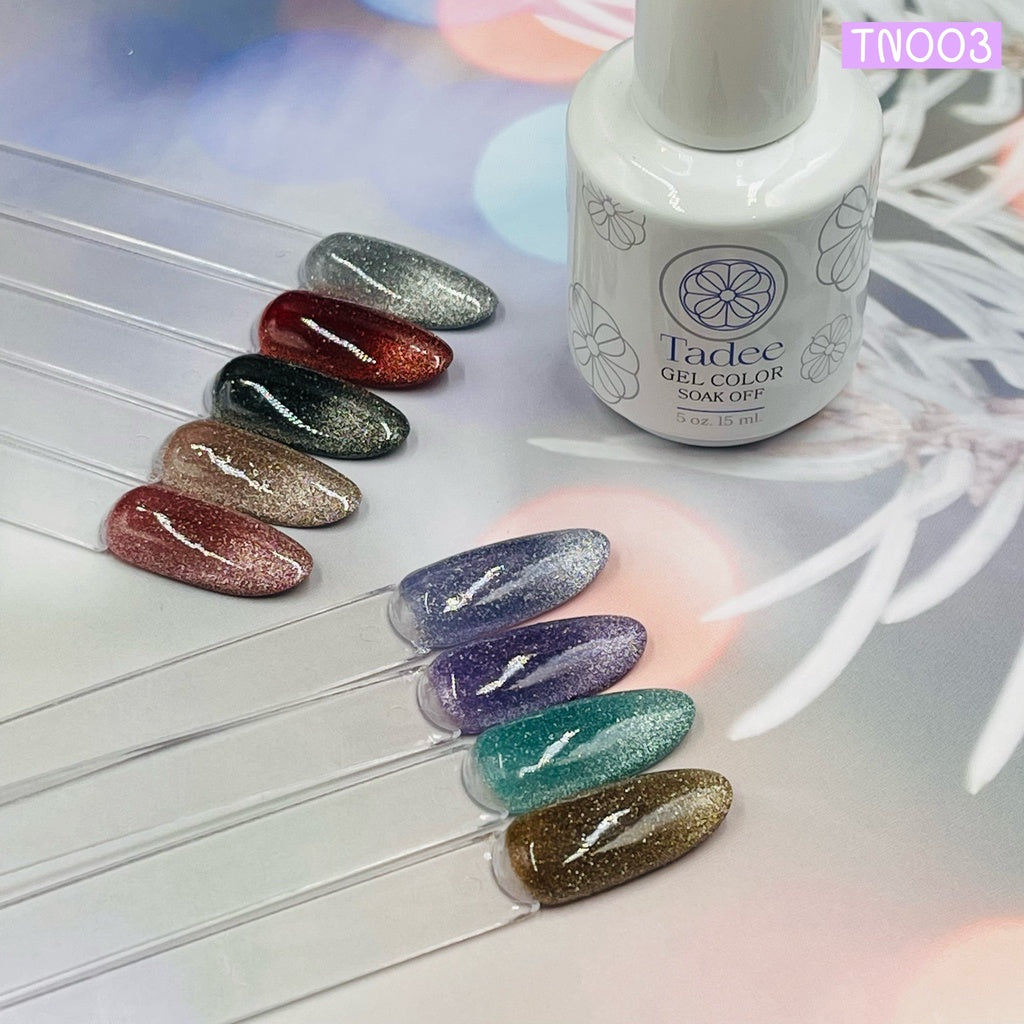 🔥ขายดี พร้อมส่ง🔥TN003 สีแฟลชลูกแก้ว 9 สี แบรนด์ Tadee