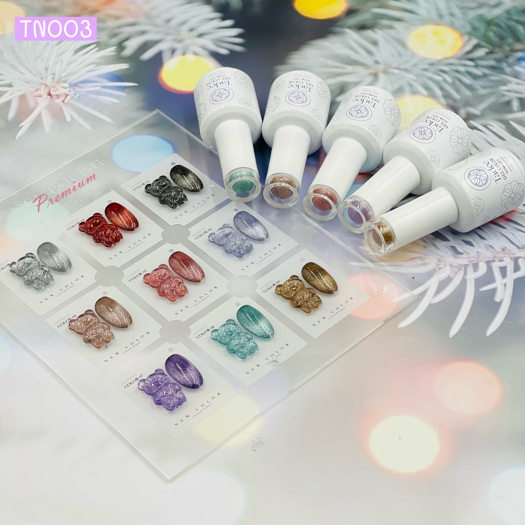 🔥ขายดี พร้อมส่ง🔥TN003 สีแฟลชลูกแก้ว 9 สี แบรนด์ Tadee