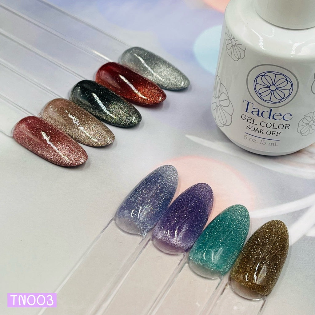 🔥ขายดี พร้อมส่ง🔥TN003 สีแฟลชลูกแก้ว 9 สี แบรนด์ Tadee