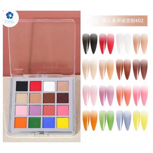 SPR044 ตลับสีทำเล็บออมเบร 1 ตลับมี 16 สีราคาดี