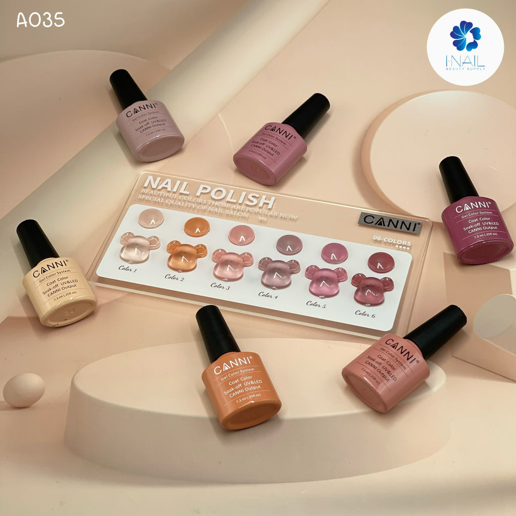 A035 สีโทนนู้ด 6 สี แบรนด์ Canni