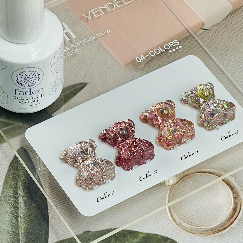 TD036 สีกลิตเตอร์โทน Pink Gold 4สี แบรนด์ Tadee