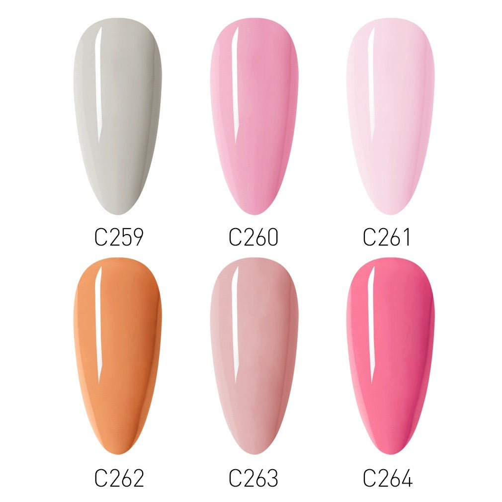 CN006 สีโทนชมพู ส้ม เทา 6สี แบรนด์Canni