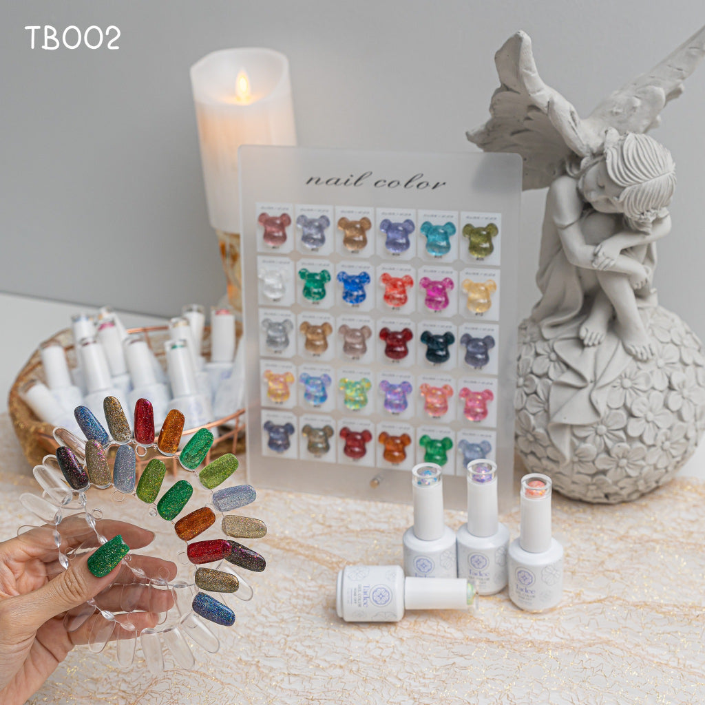 TB002 สีเปิดร้านรวมสีกลิตเตอร์+แฟลช 30 สี แบรนด์ Tadee