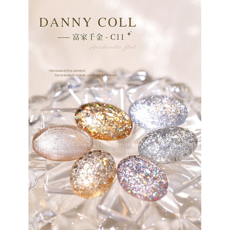 C11 สีกลิตเตอร์เงินทอง 12 สี แบรนด์ Danny Coll