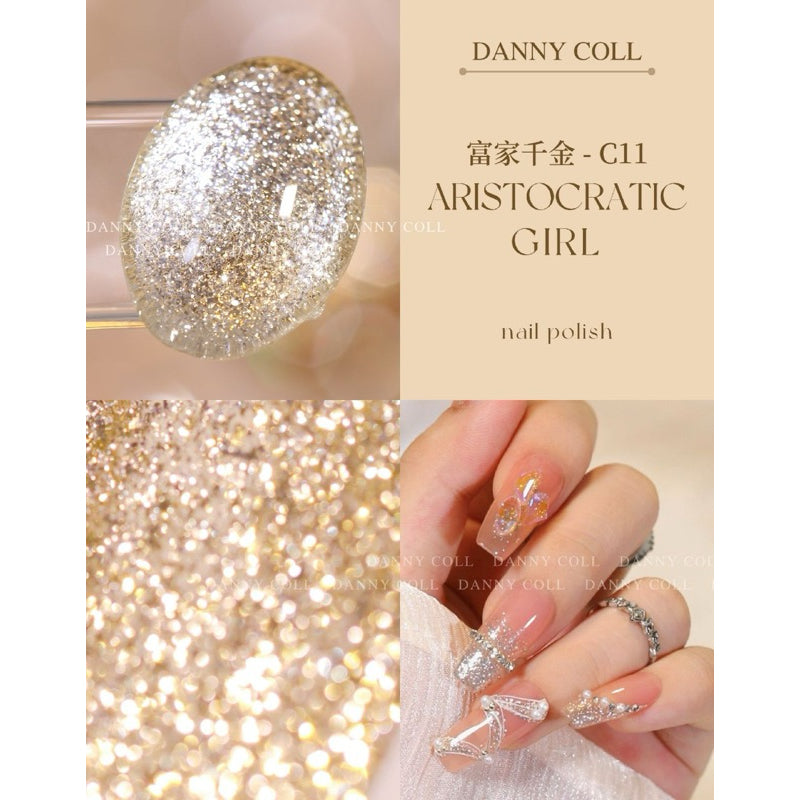 C11 สีกลิตเตอร์เงินทอง 12 สี แบรนด์ Danny Coll