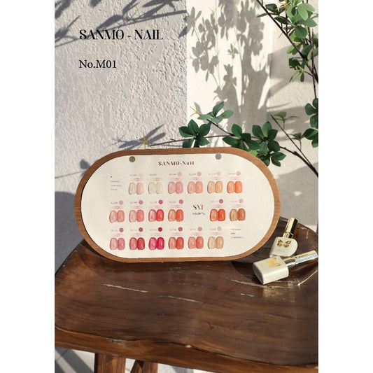 SANM005 สีไซรัปโทนชมพูธรรมชาติ 18 สี แบรนด์ Sanmo