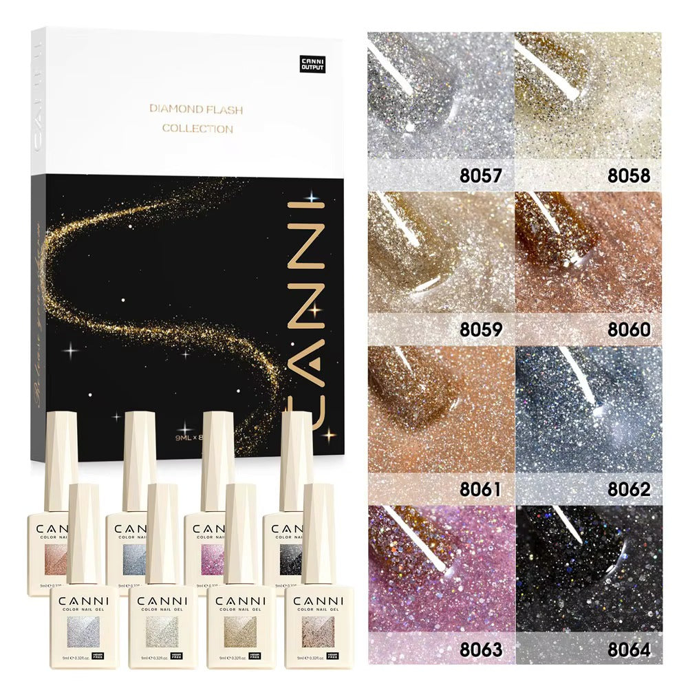 🔥Hema Free & TPO Free🔥CNHSET  Canni  Glitter และ Cat Eye  รุ่น  8 สี