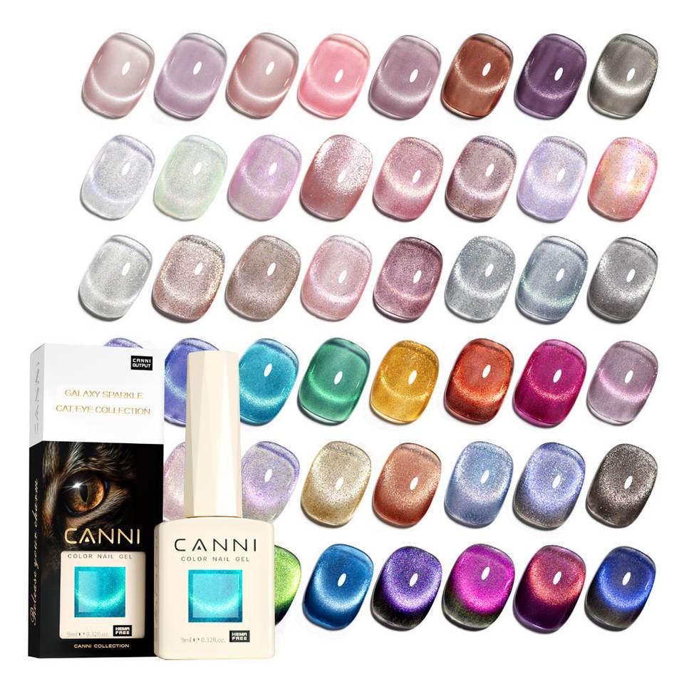 🔥Hema Free & TPO Free🔥CNHSET  Canni  Glitter และ Cat Eye  รุ่น  8 สี