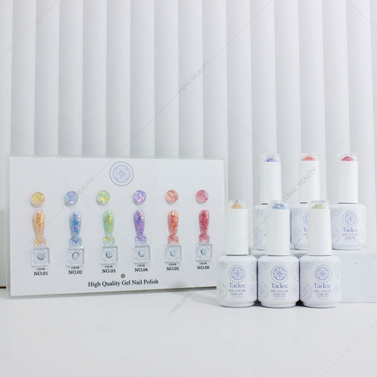 🔥 ผ่านการจดแจ้ง อย. 🔥TS008 สีกลิตเตอร์เหลือบ 6สี แบรนด์ Tadee