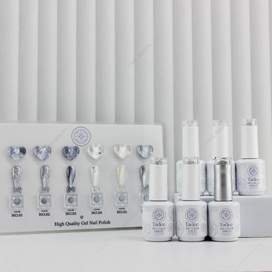 🔥 ผ่านการจดแจ้ง อย. 🔥 TS022 สีกลิตเตอร์เงิน 6 สี  พรีเมี่ยม แบรนด์ Tadee