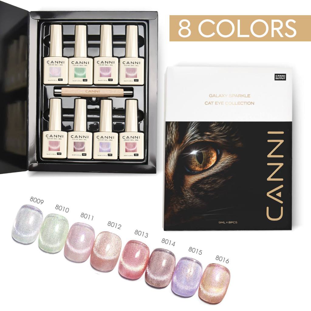 🔥Hema Free & TPO Free🔥CNHSET  Canni  Glitter และ Cat Eye  รุ่น  8 สี